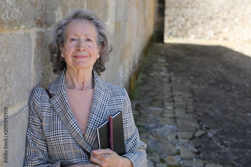 Mature businesswoman with copy space 