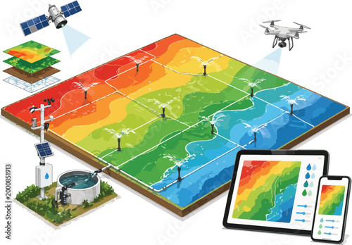 Precision agriculture with satellite data and drone mapping