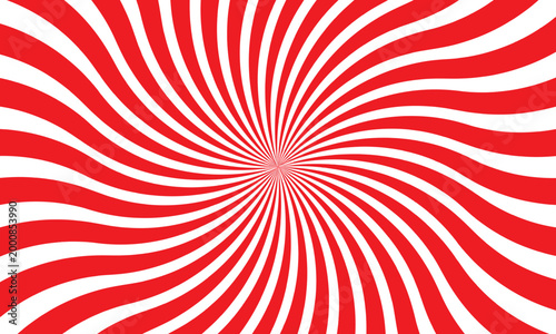 Hypnotic swirl of red and white a visually striking abstract pattern radiating from the center