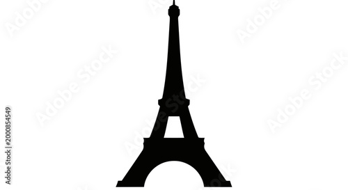Silhouette of the eiffel tower