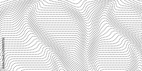 abstract simple black polka dot wave pattern can be used background.