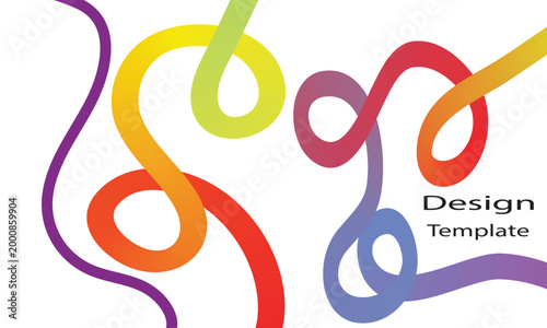 Vibrant abstract swirls a colorful design template for modern creative projects and branding