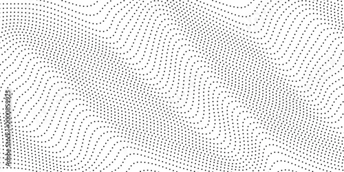 abstract simple black polka dot wave pattern can be used background.