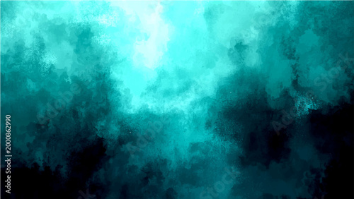 Abstract Vector turquoise fog or cloud in cyan or teal tones, creating a mysterious and atmospheric ambiance.