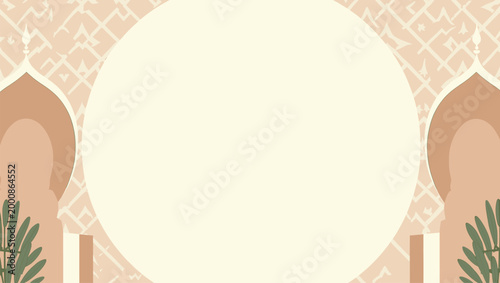 A calming, abstract composition featuring foliage and architectural elements. Ideal for backgrounds, websites, or branding projects seeking a modern a