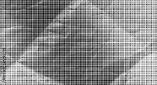 Halftone pattern with gradient effect in shades of gray and black