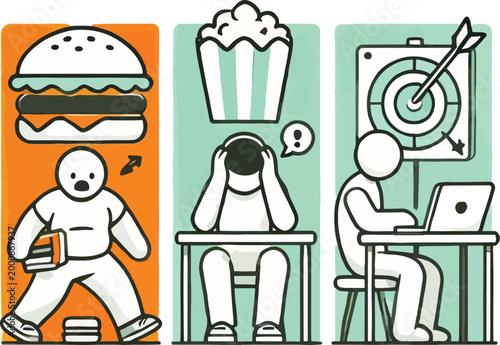 Student Life Struggles Burger Study Stress and Success Keywords: student, life, struggle, burger