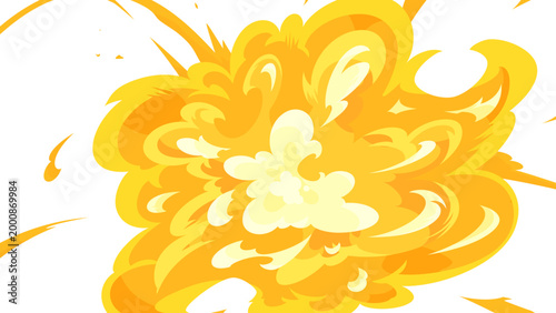 爆発する炎のエフェクトのイラスト素材
