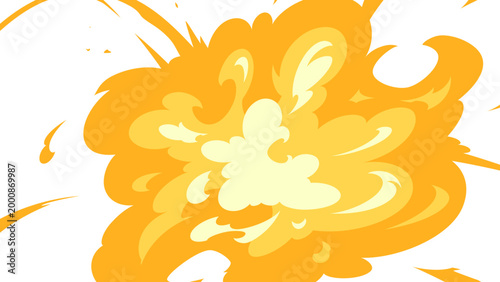 爆発する炎のエフェクトのイラスト素材