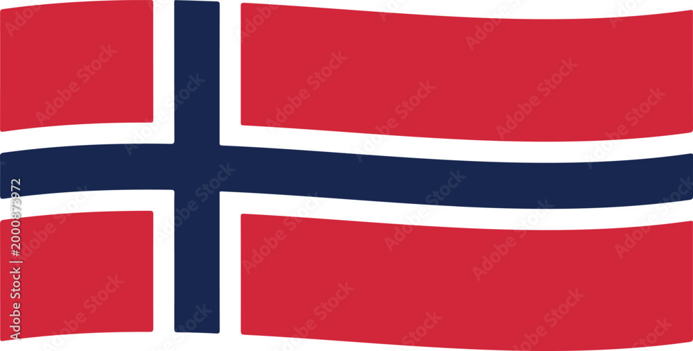 Fototapeta premium Waving flag of norway 
