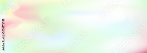 Gradient background with iridescent pearl shimmer. Soft pastel pink and green ombre texture, rainbow foil effect for elegant design. Vector abstract bg