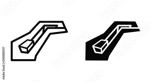 Escalator icon, simple style for web design or mobile application, vector illustration