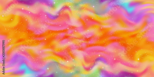 Unicorn magical bokeh background with pastel rainbow gradient and sparkling stars for fantasy design. Soft pink, purple and blue colors with glowing light effects. Dreamy fairy tale atmosphere.