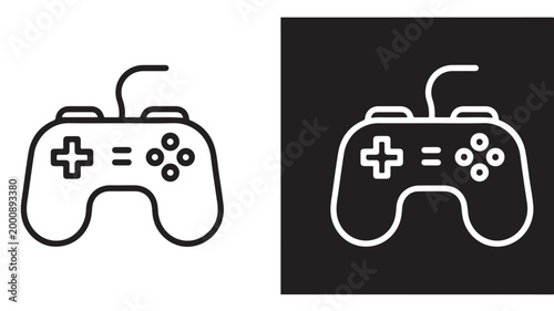 Video Game Controller Line Art Minimalist Vector Illustration for Gaming Lifestyle and Tech Concepts