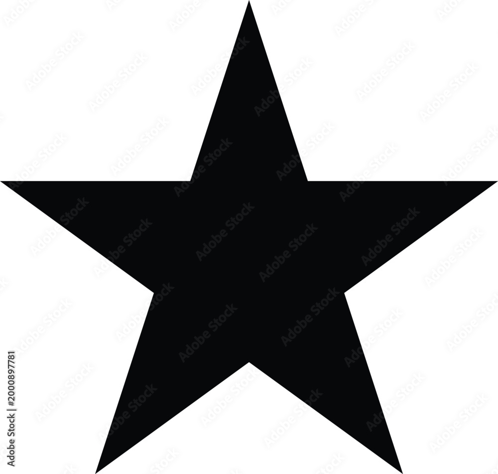 Obraz premium A large black star shape on a plain with sharp points and clean lines
