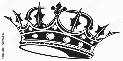 Photos Spiked royal crown silhouette graphic design element with monarchy heraldry silh