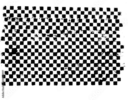 Grunge Checkered Pattern Texture Background Vector