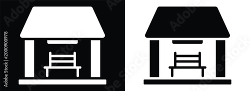 Rest Places monochrome glyph style