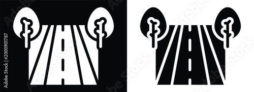 Infrastructure monochrome glyph style