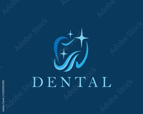 dental logo creative design clean care health medical clinic