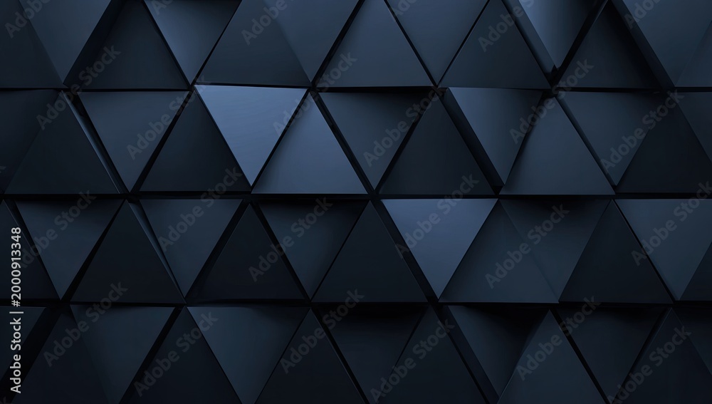 Obraz premium A dark, textured background composed of repeating triangular geometric shapes creates a modern and sophisticated visual effect.