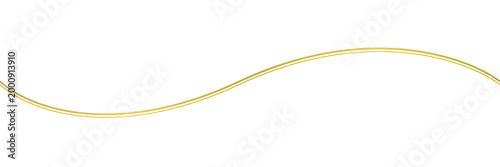 Photos Luxury thin gold double wavy line divider, Simple border design elements