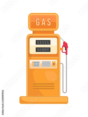 illustration of vintage fuel pump