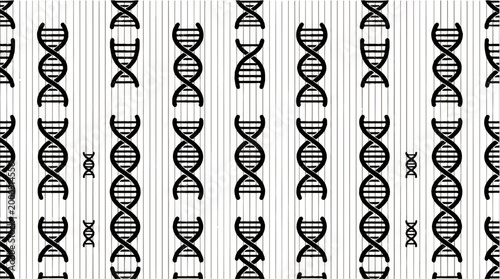 Seamless Pattern of DNA Double Helix Structures in a Repeating Motif on a Textured Background