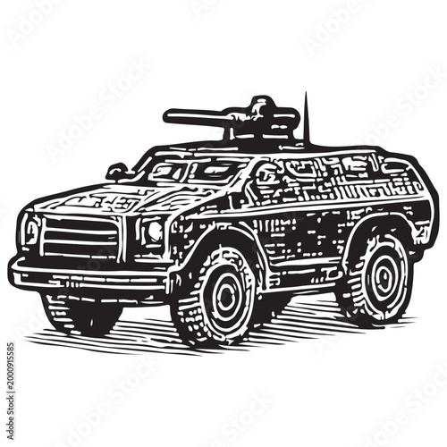Armored Military SUV Tactical Combat Vehicle Off Road Defense Patrol Transport