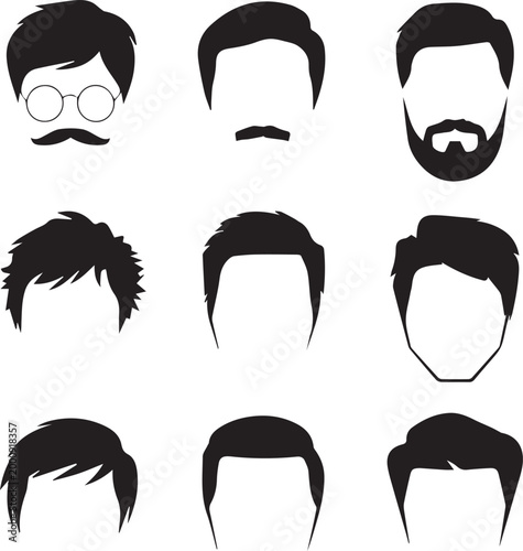 Black silhouette of various bird heads and beaks in profile view bird beak bird beak shapes