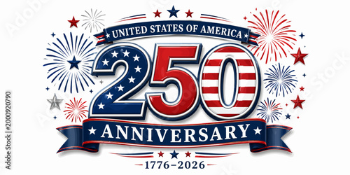 United states 250th anniversary celebration a patriotic design for america's semiquincentennial