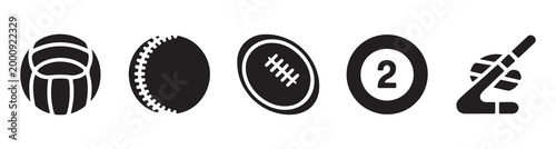 Sport items glyph vector icons, modern simple sign for web site.
