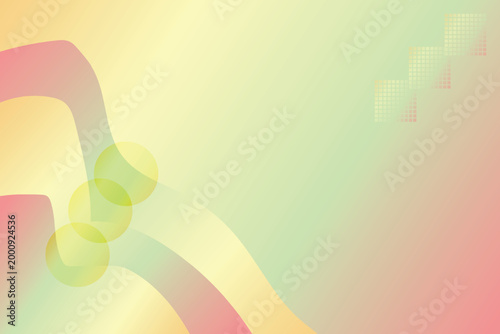 Modern Abstract Gradient Background with Wavy Lines and Geometric Elements