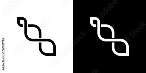 DNA medical logo simple infinity