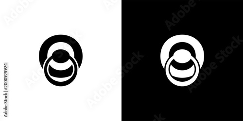 simple circle and dot logo for babies