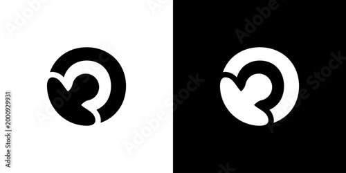 simple circle and dot logo for babies