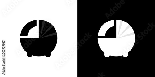 simple baby carriage logo design