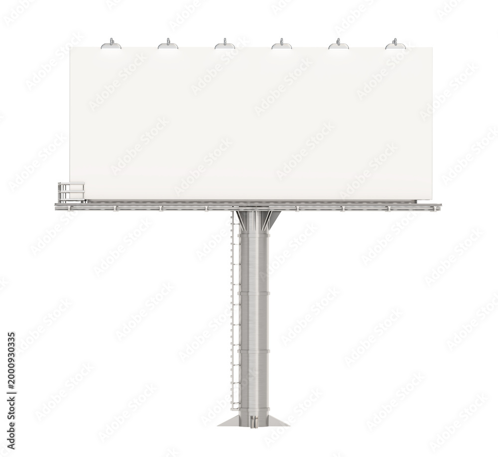 Obraz premium Billboard isolated on transparent background. 3D illustration