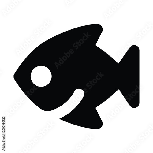 Fish icon, cartoon, food, seafood