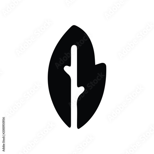 Leaf icon, nature, botanical, eco, leaves, organic, logotype