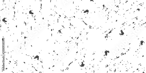 A grunge vector illustration featuring a dark black ink splat pattern with an artistic liquid splash and textured paint stain on a light paper background