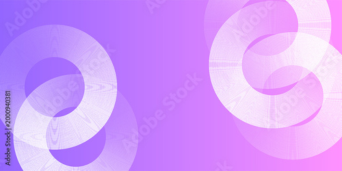 Abstract circle lines on pink and purple background. Geometric stripe line art design for poster, brochure, cover, website, header, web banner, presentation.