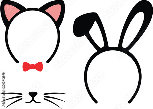 Cute animal headbands with cat ears and bunny accessories