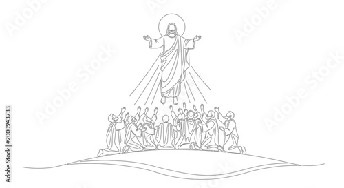 Jesus Christ with his Disciples Group.