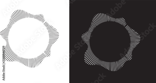 concentric round spiral radar or soundwave element design