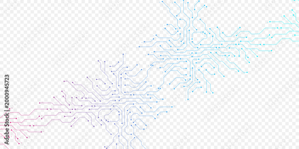 Obraz premium Circuit board digital abstract background. Motherboard technology texture design. AI semiconductor and computer processor on tech bg. Vector illustration