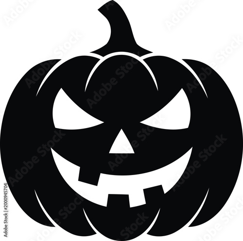 Classic Angry Halloween Jack o lantern SilhouetteClassic Angry Halloween Jack o lantern Silhouette