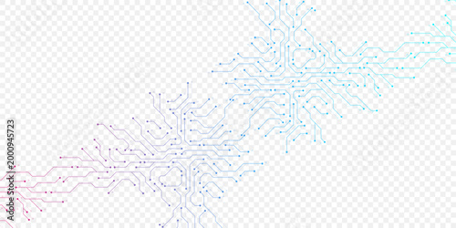 Circuit board digital abstract background. Motherboard technology texture design. AI semiconductor and computer processor on tech bg. Vector illustration