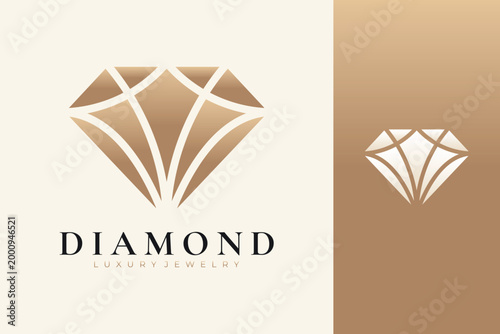 Diamond gem luxury logo design