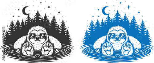 Celebrating fathers day majestic gorilla dad with cubs in a serene forest landscape a heartwarming tribute